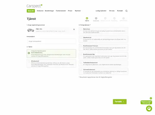 Carspect – där kampanjkod anges